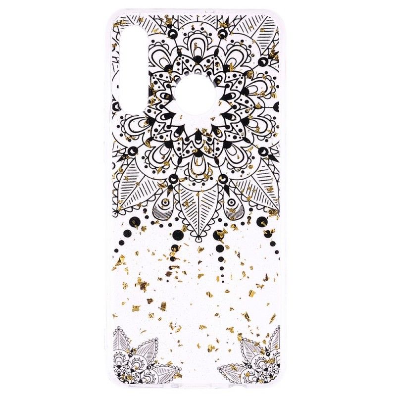 Coque Huawei P30 Lite Transparente Mandala Gris