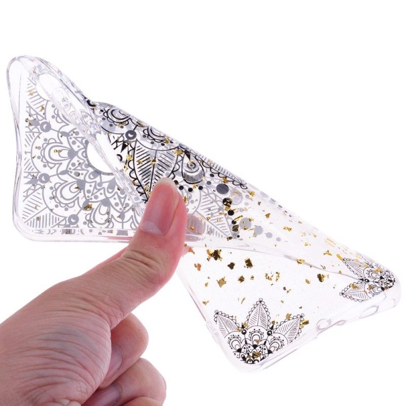 Coque Huawei P30 Lite Transparente Mandala Gris