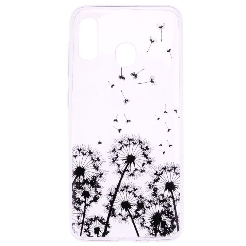 Coque Huawei P30 Lite Transparente Pissenlits Noirs