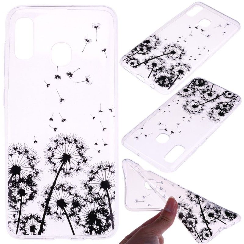 Coque Huawei P30 Lite Transparente Pissenlits Noirs