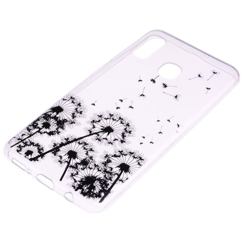 Coque Huawei P30 Lite Transparente Pissenlits Noirs