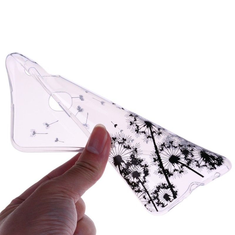 Coque Huawei P30 Lite Transparente Pissenlits Noirs