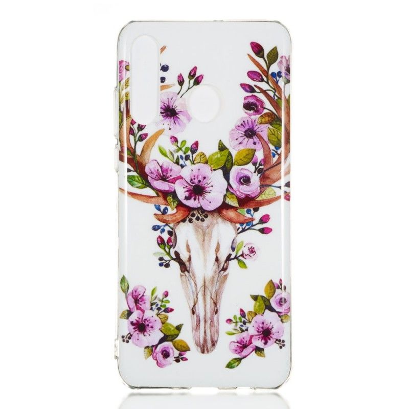 Coque Huawei P30 Lite Wapiti Fleuri Fluorescente