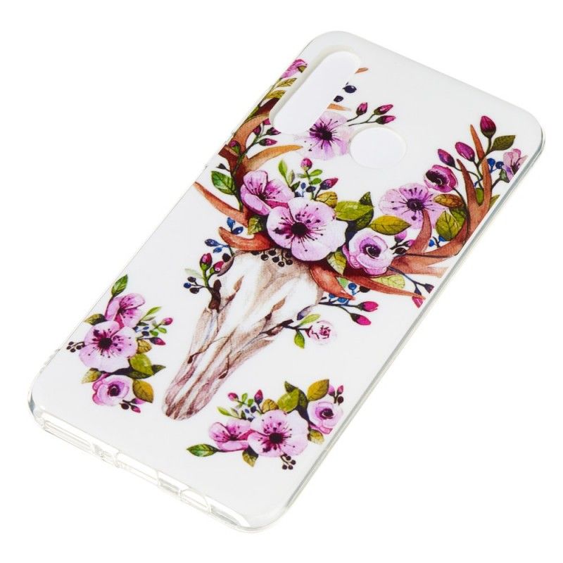 Coque Huawei P30 Lite Wapiti Fleuri Fluorescente