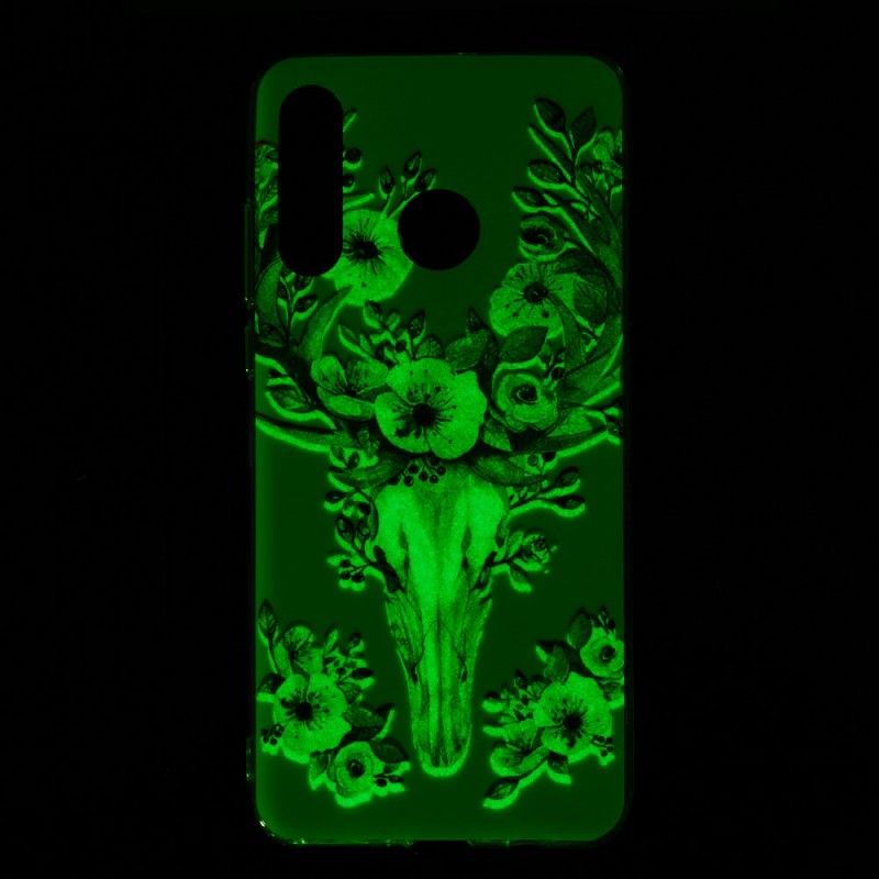 Coque Huawei P30 Lite Wapiti Fleuri Fluorescente