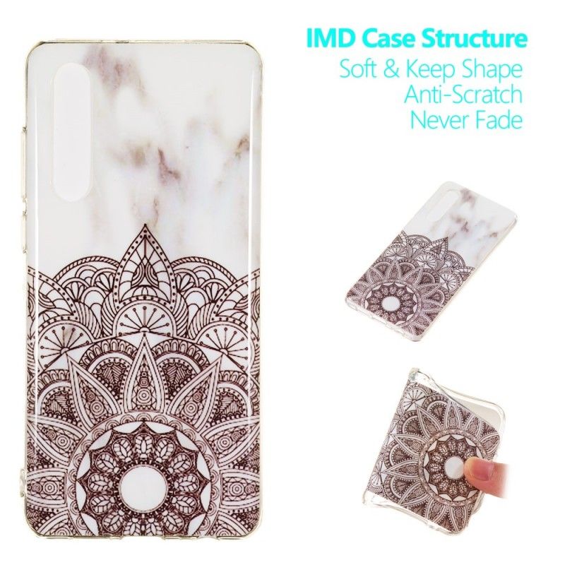 Coque Huawei P30 Mandala Marbré