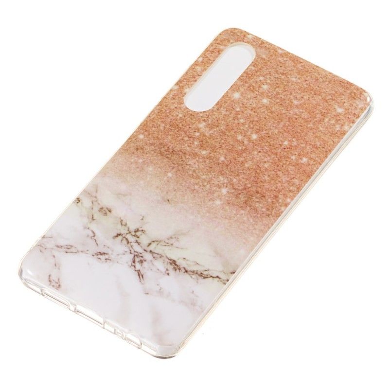 Coque Huawei P30 Marbre Paillettes