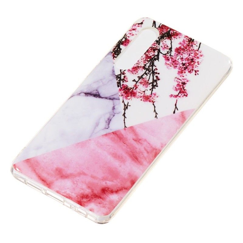 Coque Huawei P30 Marbrée Fleurs De Prunier