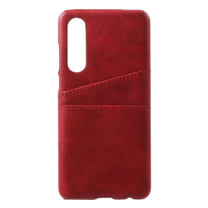 Coque Huawei P30 Porte Cartes Effet Cuir