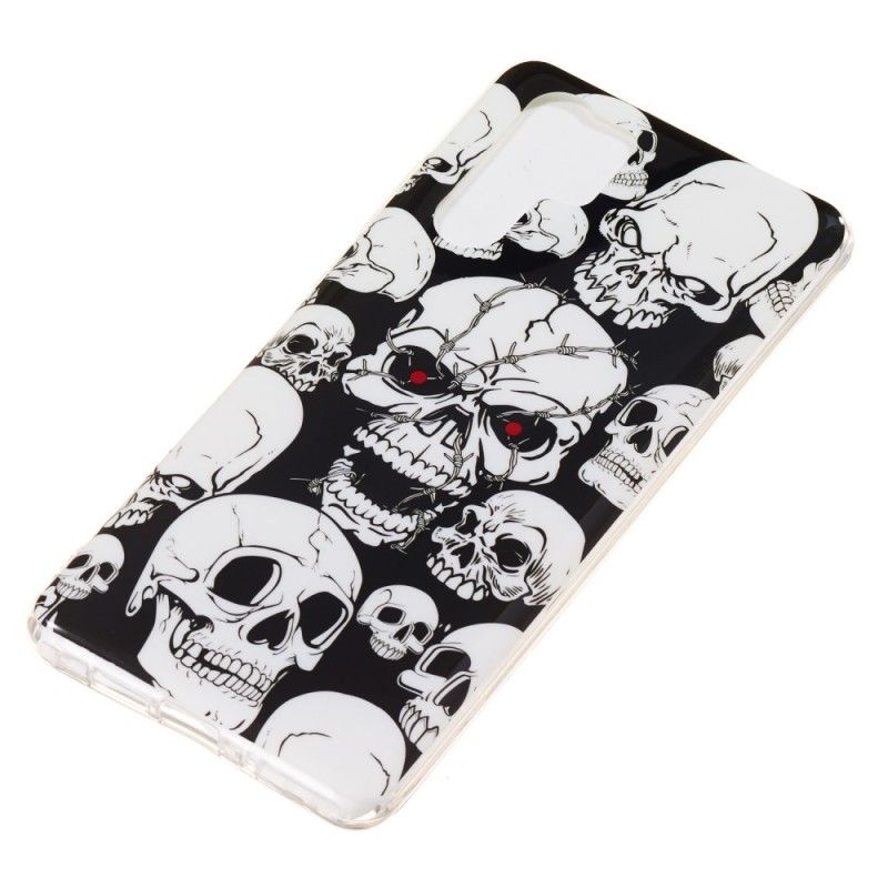 Coque Huawei P30 Pro Attention Têtes De Mort Fluorescente