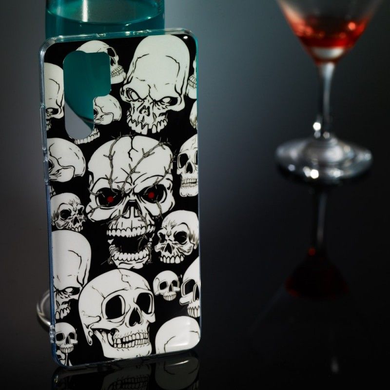 Coque Huawei P30 Pro Attention Têtes De Mort Fluorescente