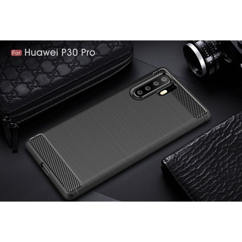 Coque Huawei P30 Pro Fibre Carbone Brossée