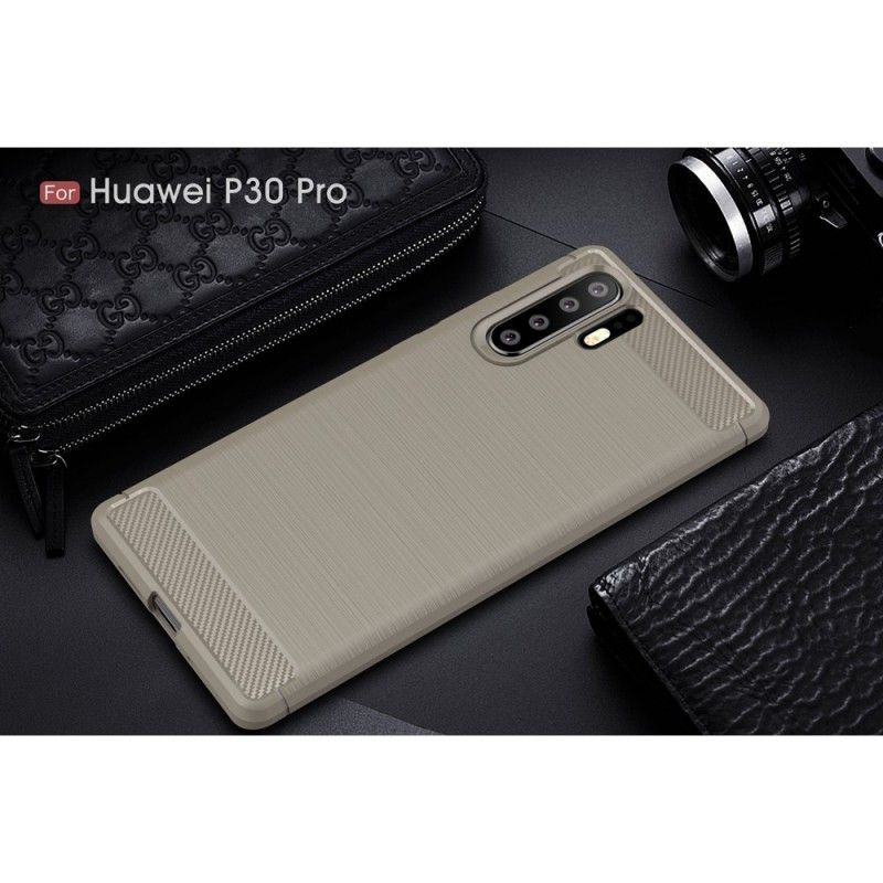 Coque Huawei P30 Pro Fibre Carbone Brossée