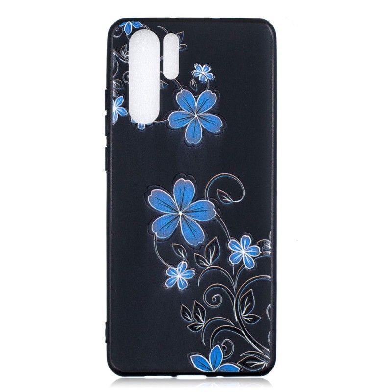 Coque Huawei P30 Pro Fleurs Bleues