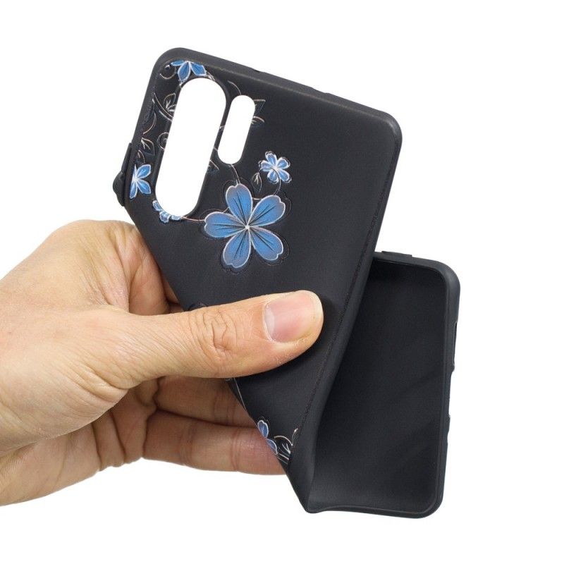 Coque Huawei P30 Pro Fleurs Bleues