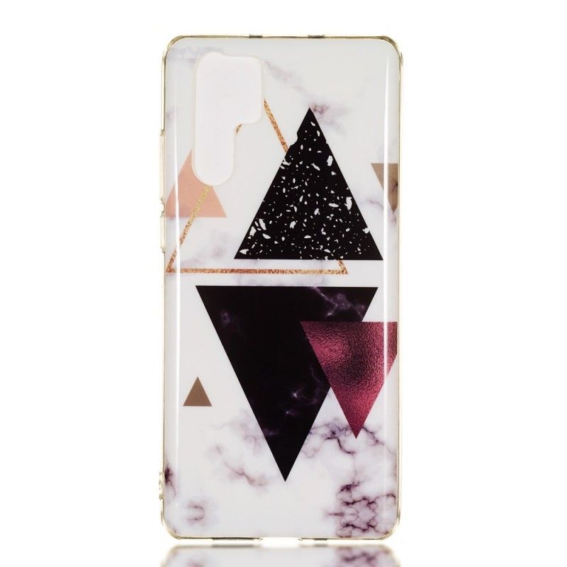 Coque Huawei P30 Pro Marbre Triangles Violets