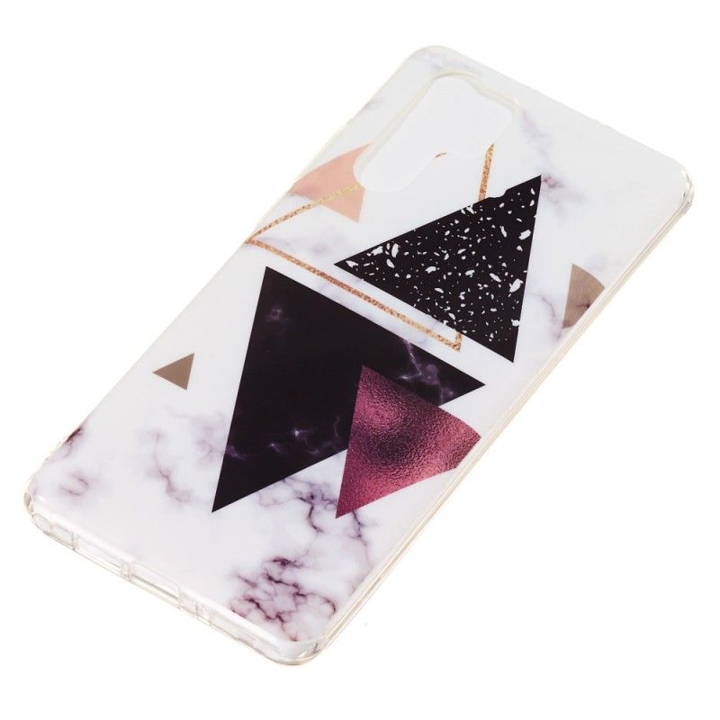 Coque Huawei P30 Pro Marbre Triangles Violets