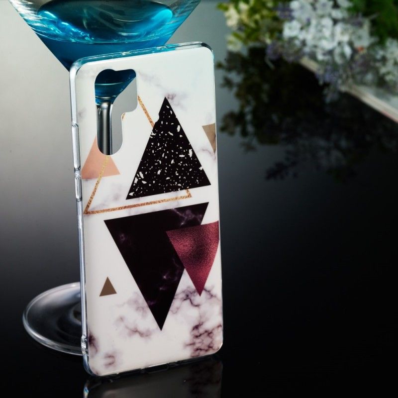 Coque Huawei P30 Pro Marbre Triangles Violets