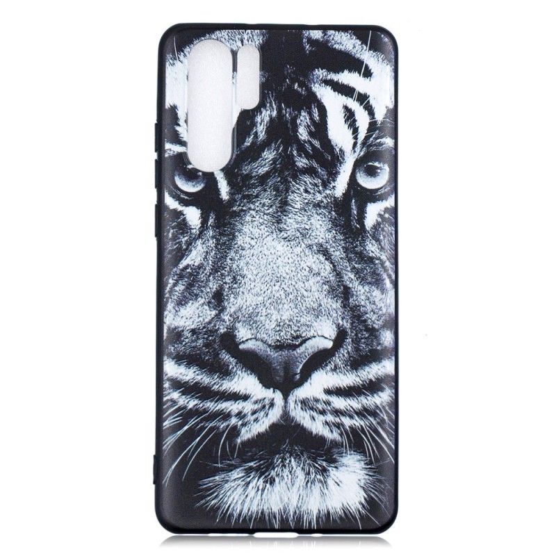 Coque Huawei P30 Pro Tigre Noir Et Blanc