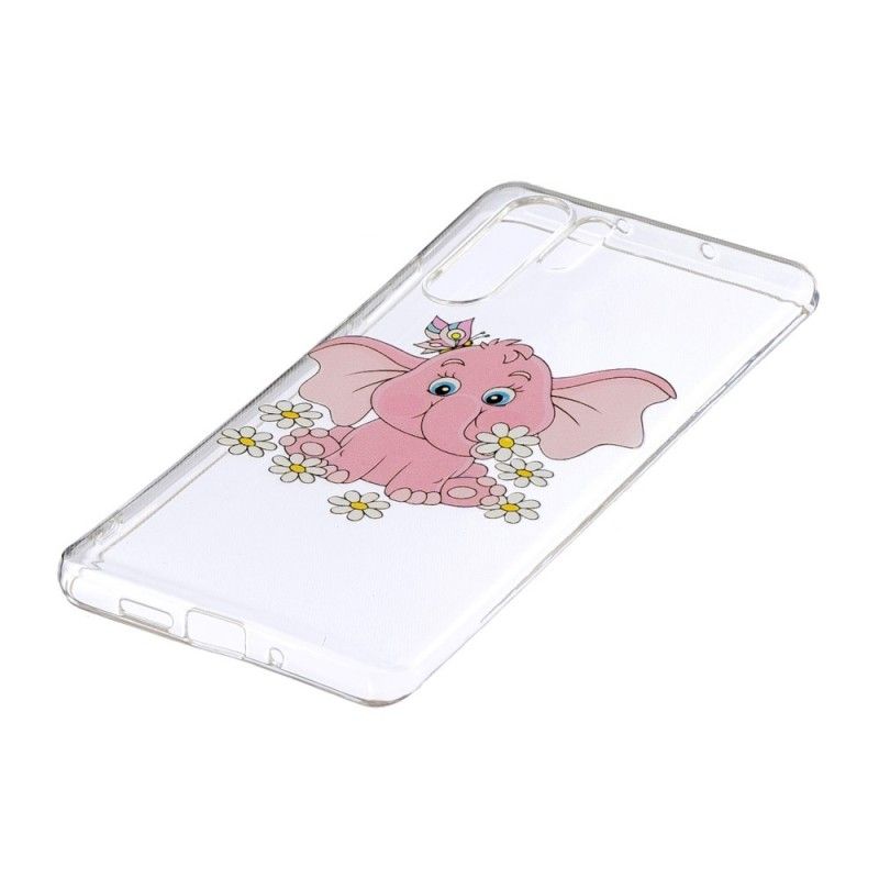 Coque Huawei P30 Pro Transparente Éléphant Rose