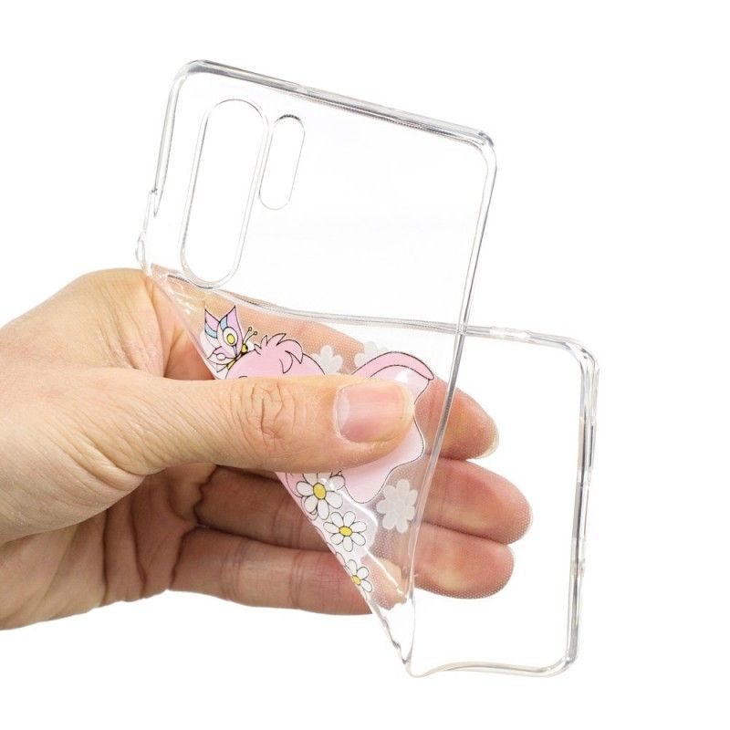 Coque Huawei P30 Pro Transparente Éléphant Rose