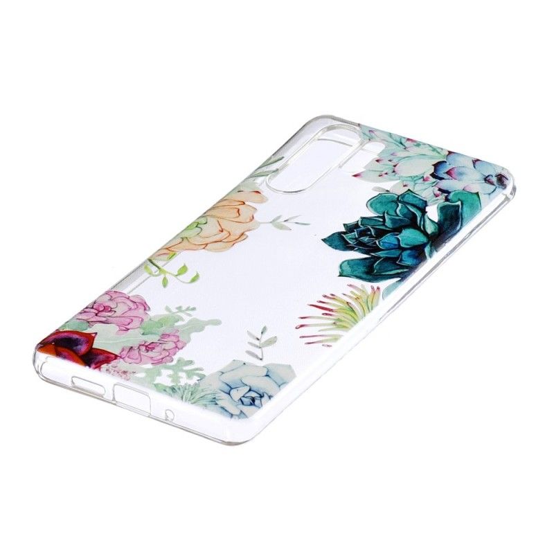 Coque Huawei P30 Pro Transparente Fleurs Aquarelle