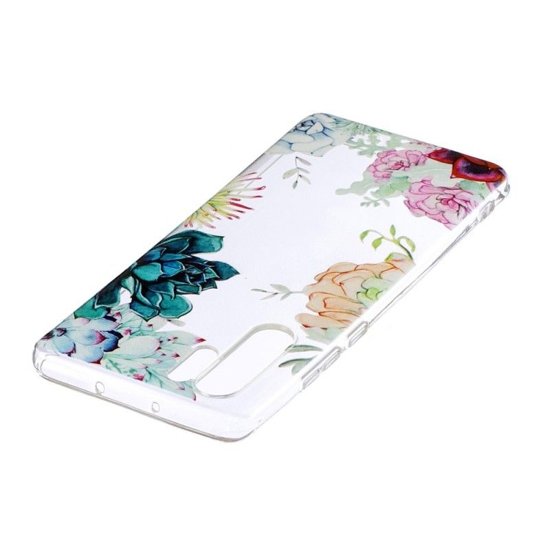 Coque Huawei P30 Pro Transparente Fleurs Aquarelle