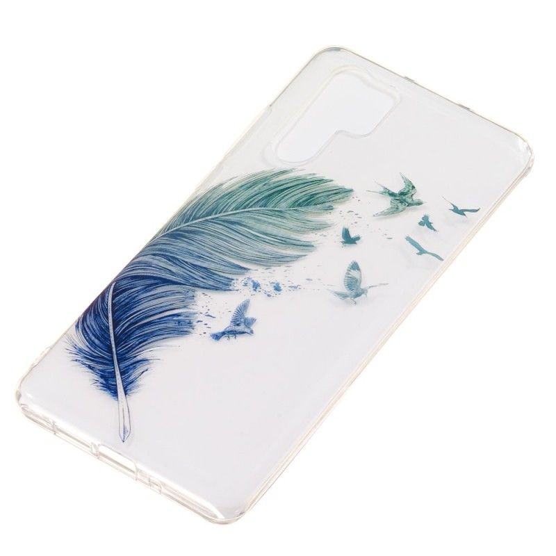 Coque Huawei P30 Pro Transparente Plumes Colorées