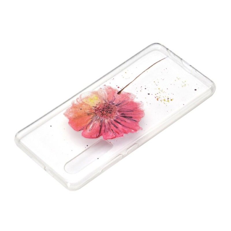 Coque Huawei P30 Transparente Coquelicot Aquarelle