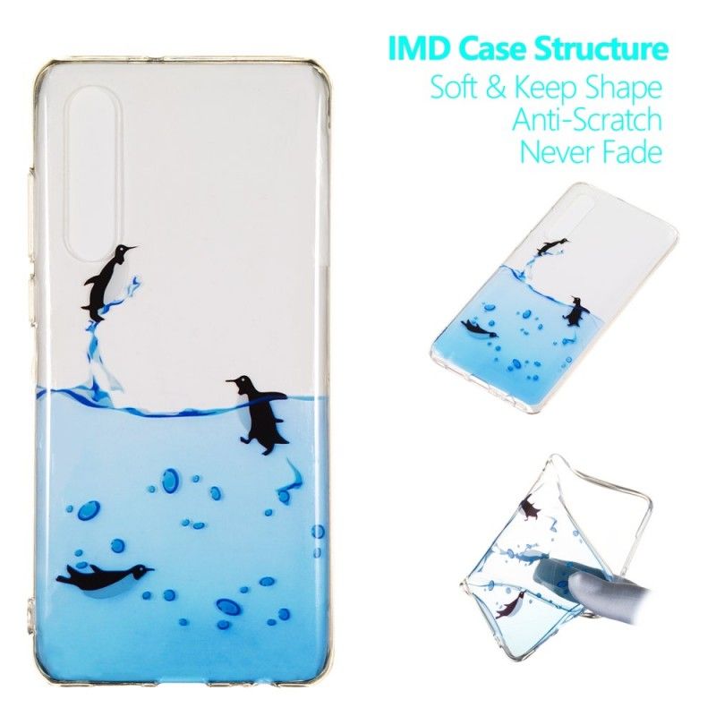 Coque Huawei P30 Transparente Jeu De Pingouins