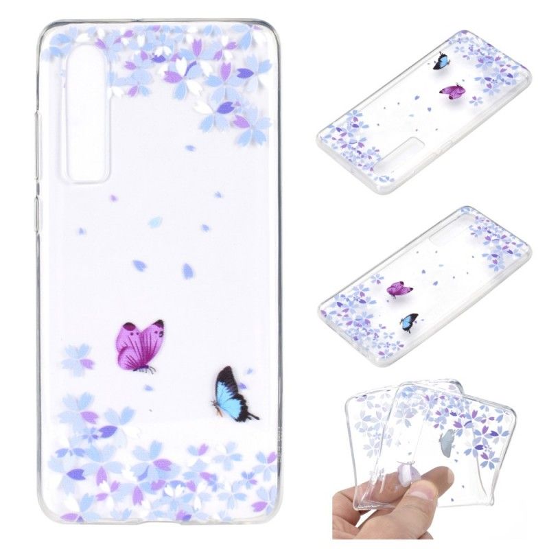 Coque Huawei P30 Transparente Papillons Et Fleurs