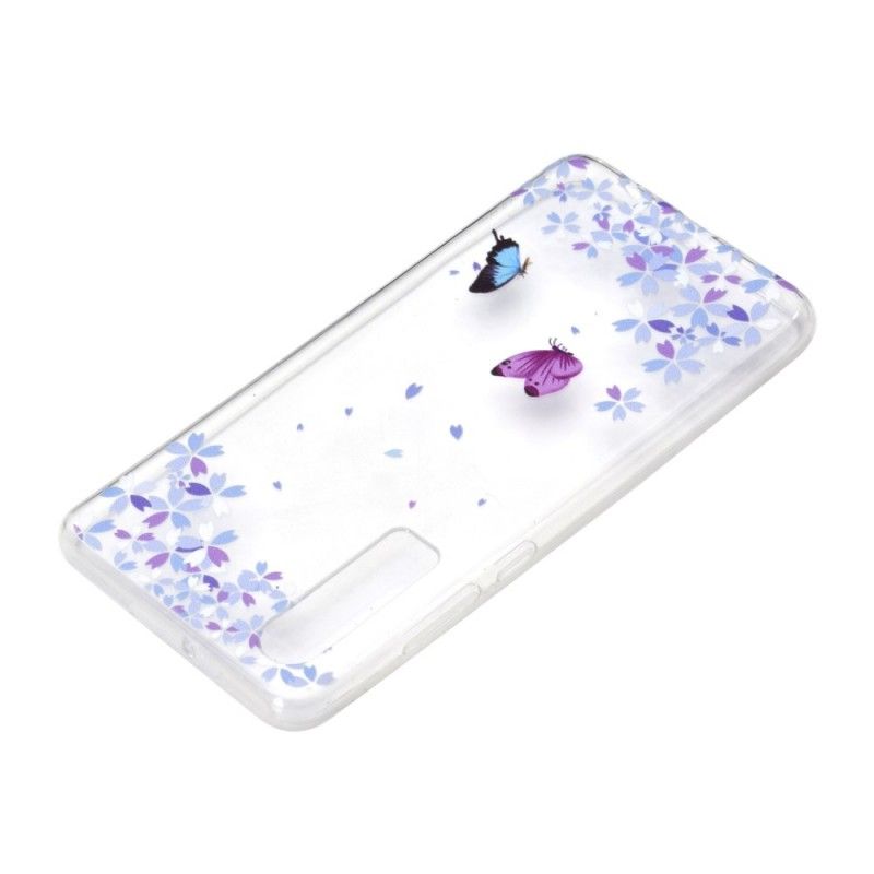 Coque Huawei P30 Transparente Papillons Et Fleurs