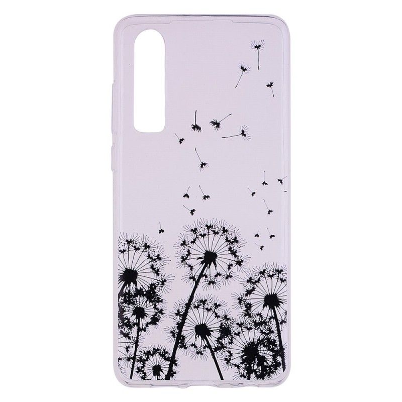 Coque Huawei P30 Transparente Pissenlits Noirs