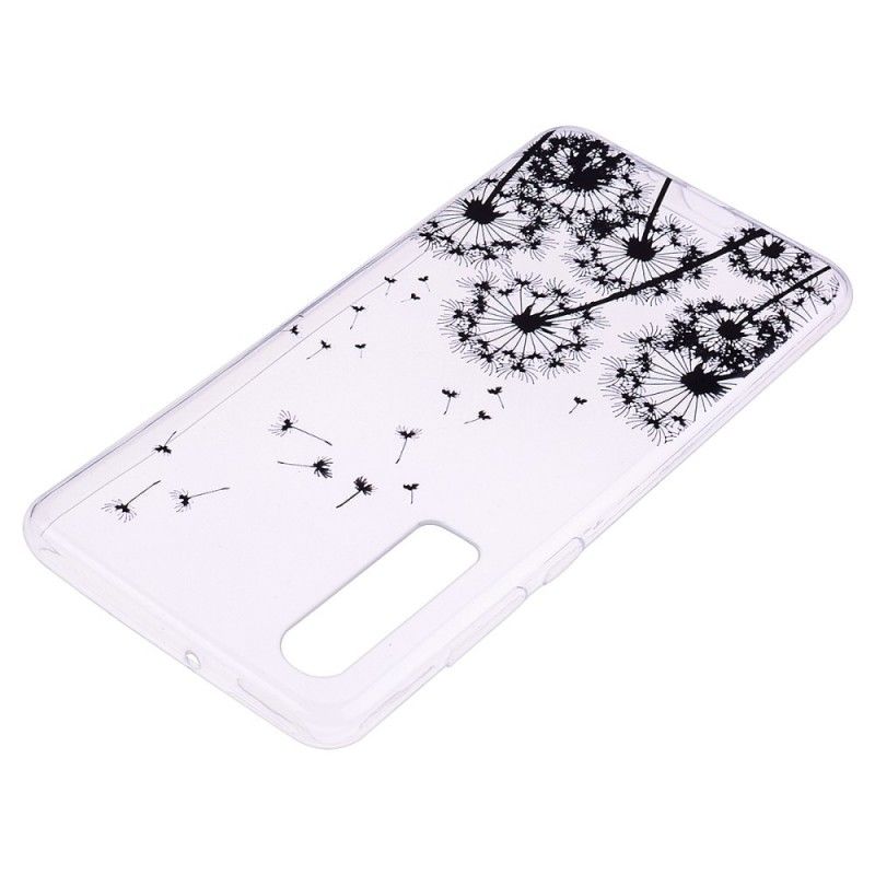 Coque Huawei P30 Transparente Pissenlits Noirs