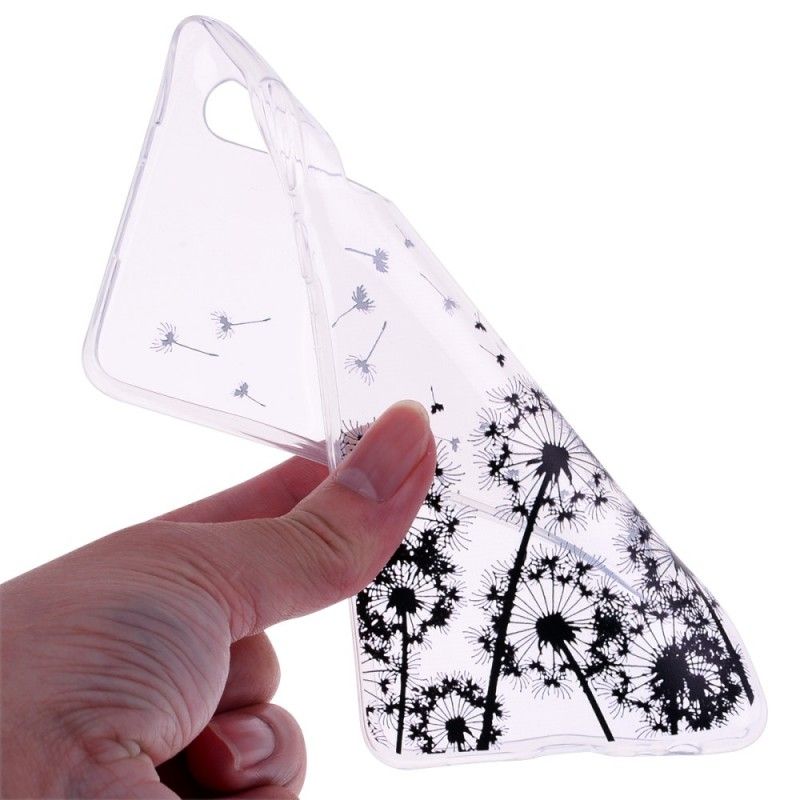 Coque Huawei P30 Transparente Pissenlits Noirs