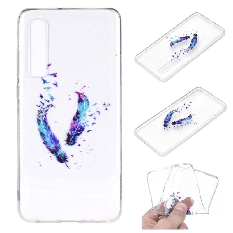 Coque Huawei P30 Transparente Plumes