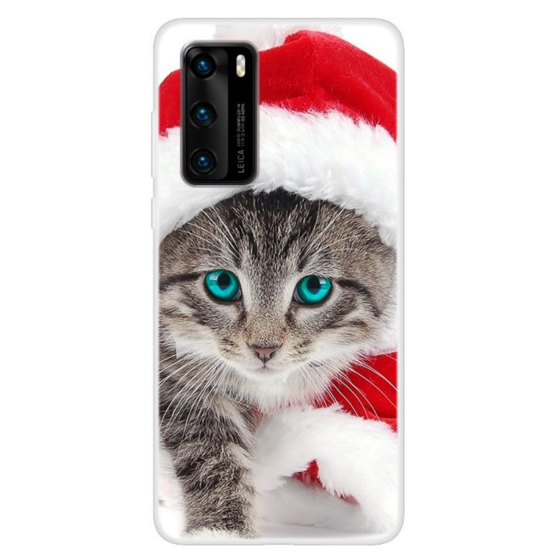 Coque Huawei P40 Chat De Noël