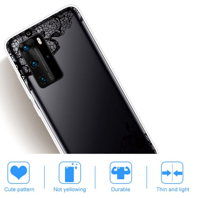 Coque Huawei P40 Dentelle Fine