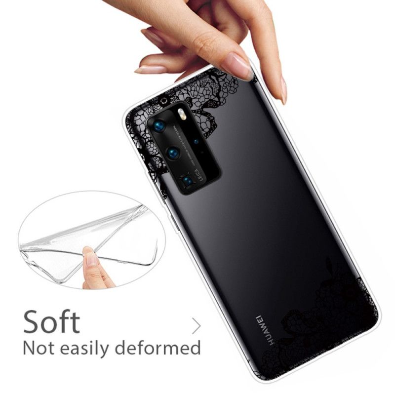 Coque Huawei P40 Dentelle Fine
