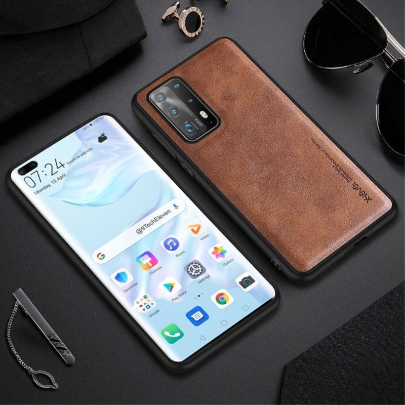 Coque Huawei P40 Effet Cuir Vintage