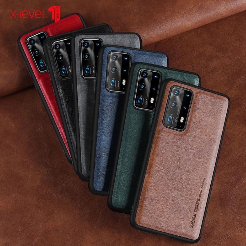 Coque Huawei P40 Effet Cuir Vintage