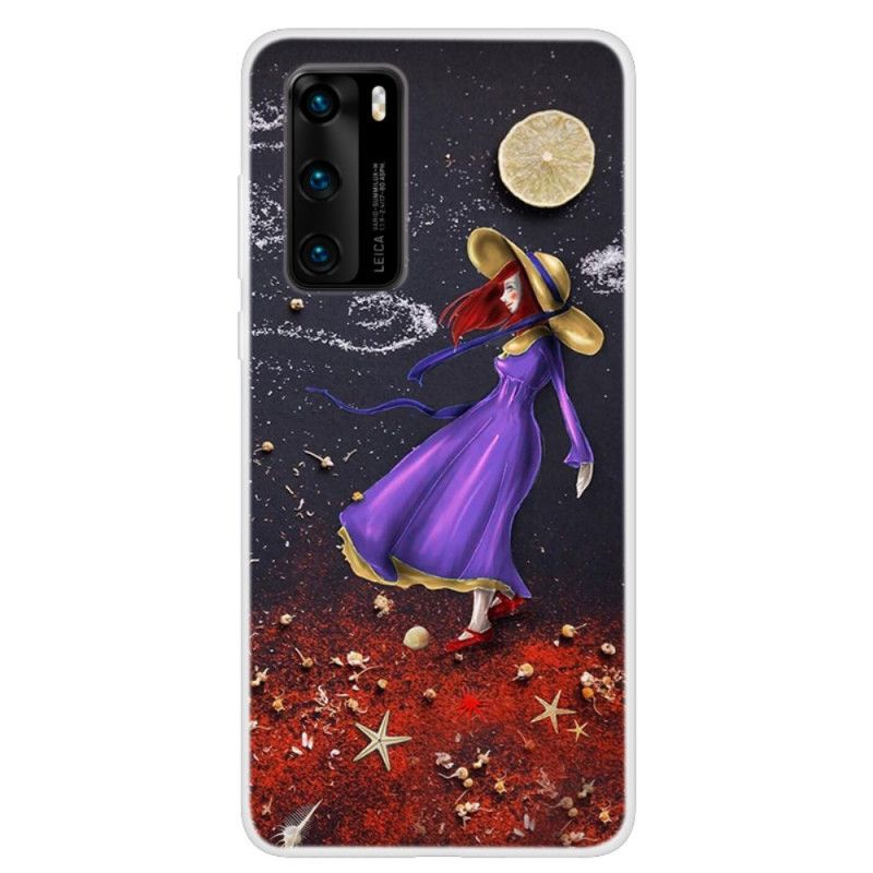 Coque Huawei P40 Femme À La Mer