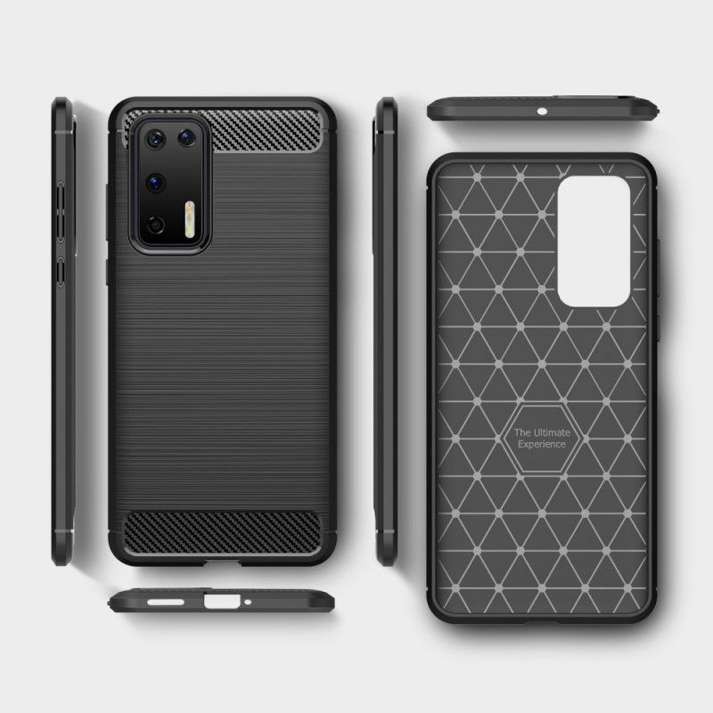 Coque Huawei P40 Fibre Carbone Brossée