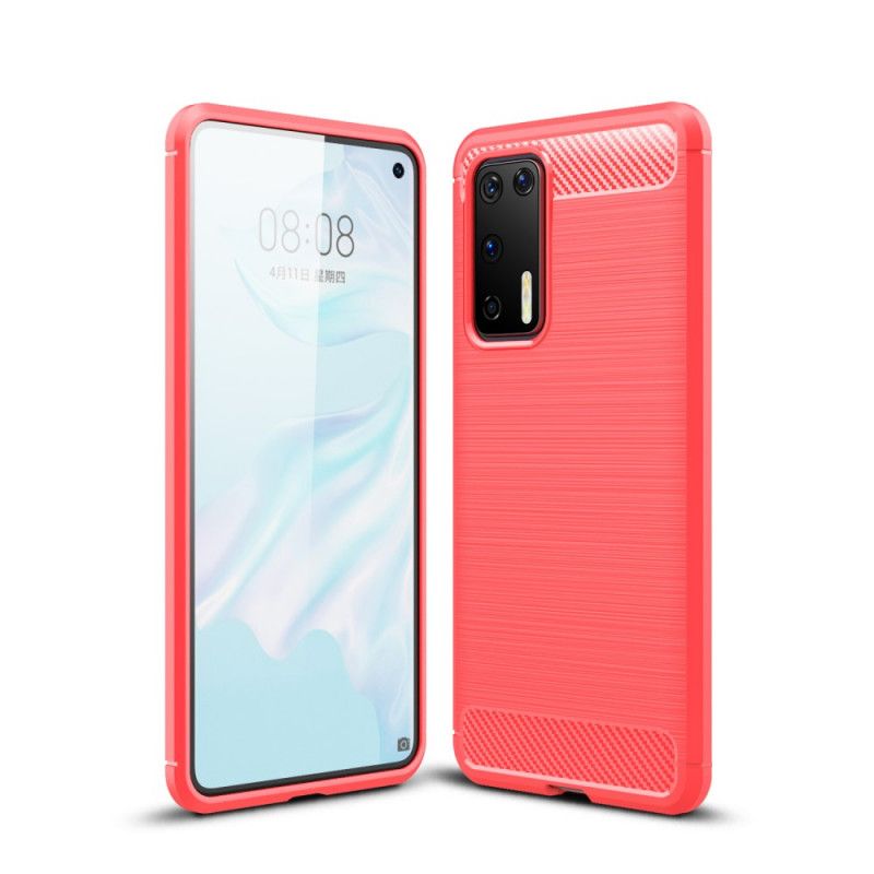 Coque Huawei P40 Fibre Carbone Brossée