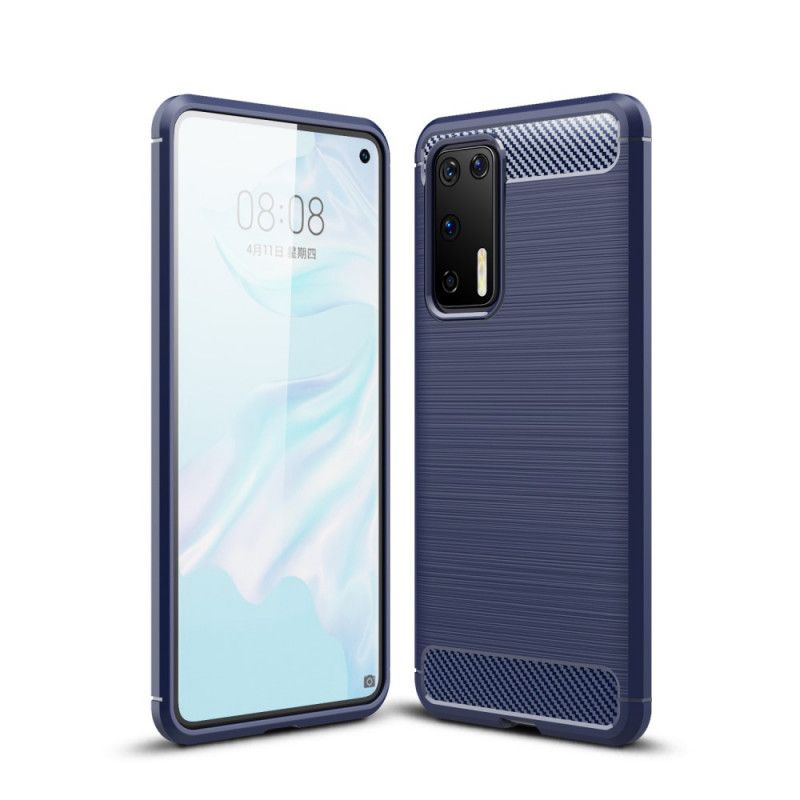 Coque Huawei P40 Fibre Carbone Brossée