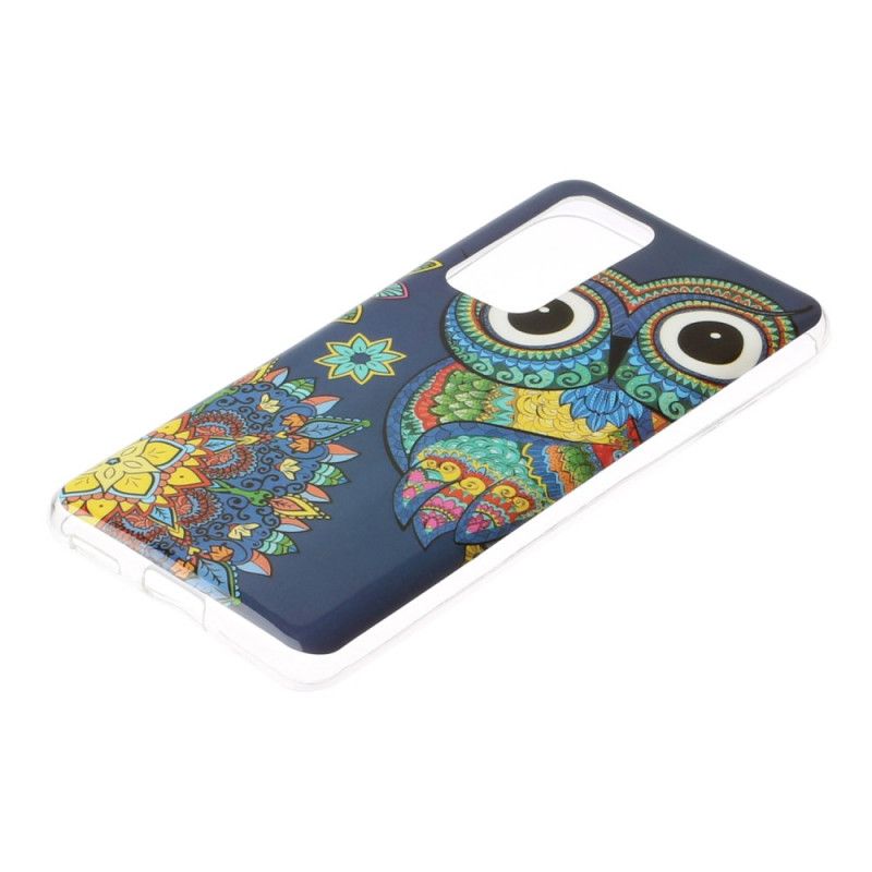 Coque Huawei P40 Hibou Mandala Fluorescente