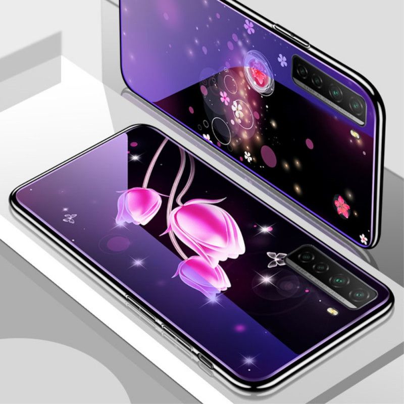 Coque Huawei P40 Lite 5g Verre Trempé Et Silicone Florale