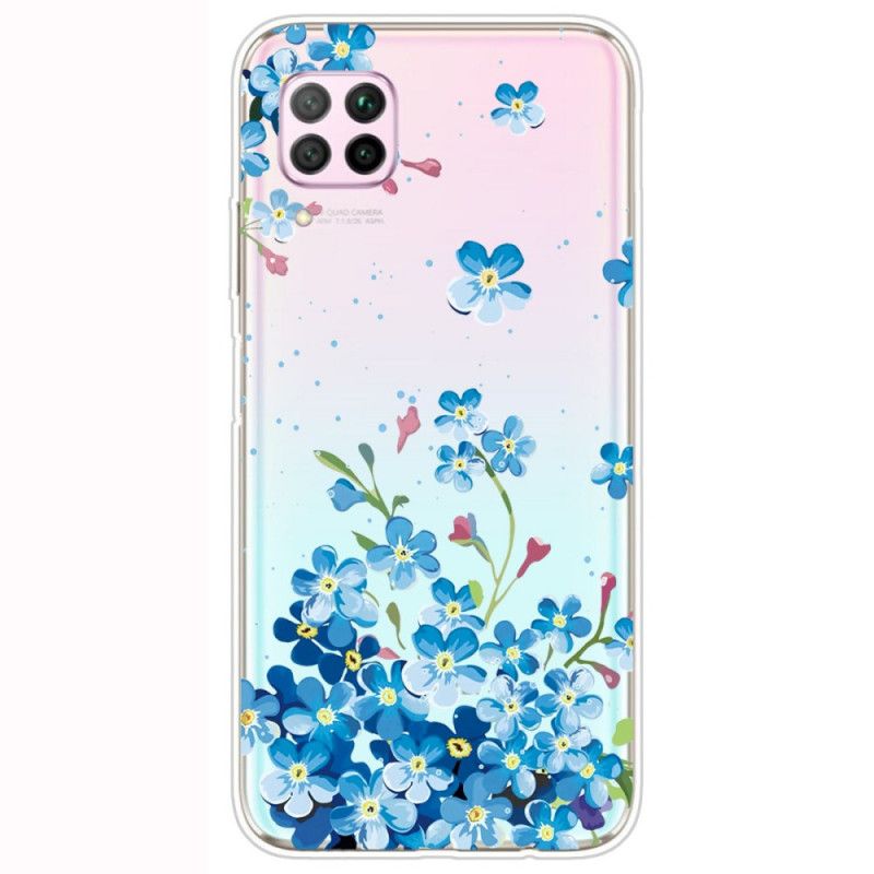 Coque Huawei P40 Lite Bouquet De Fleurs Bleues