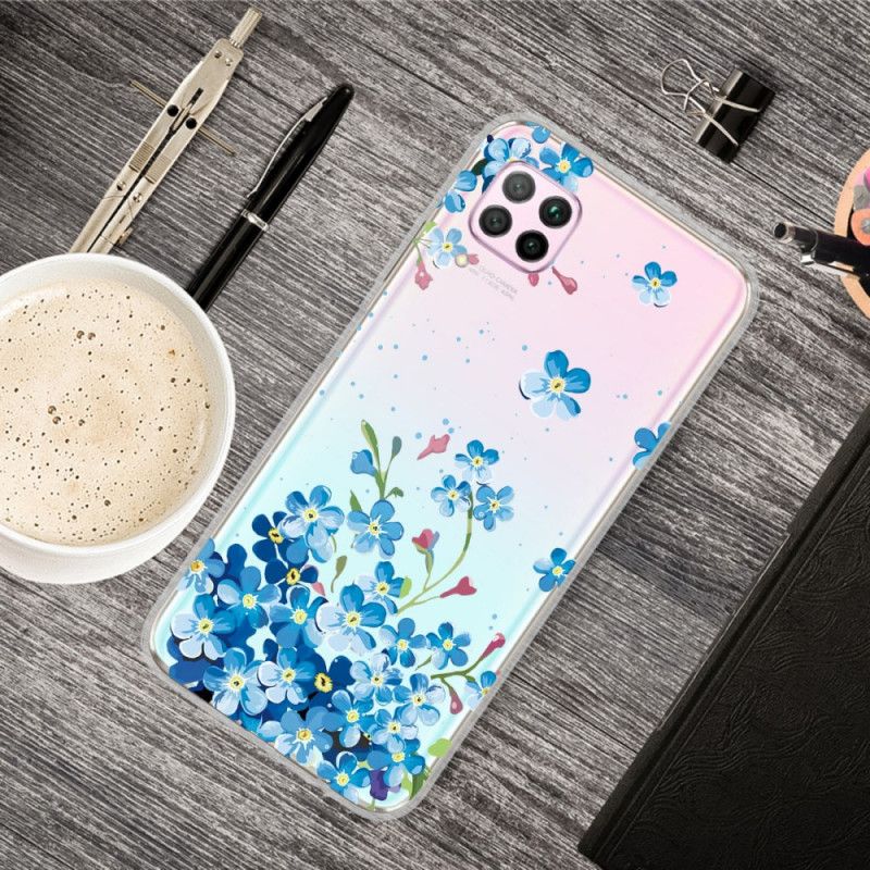 Coque Huawei P40 Lite Bouquet De Fleurs Bleues