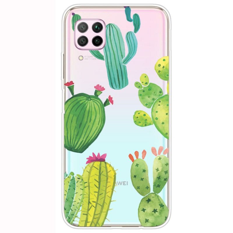 Coque Huawei P40 Lite Cactus Aquarelle